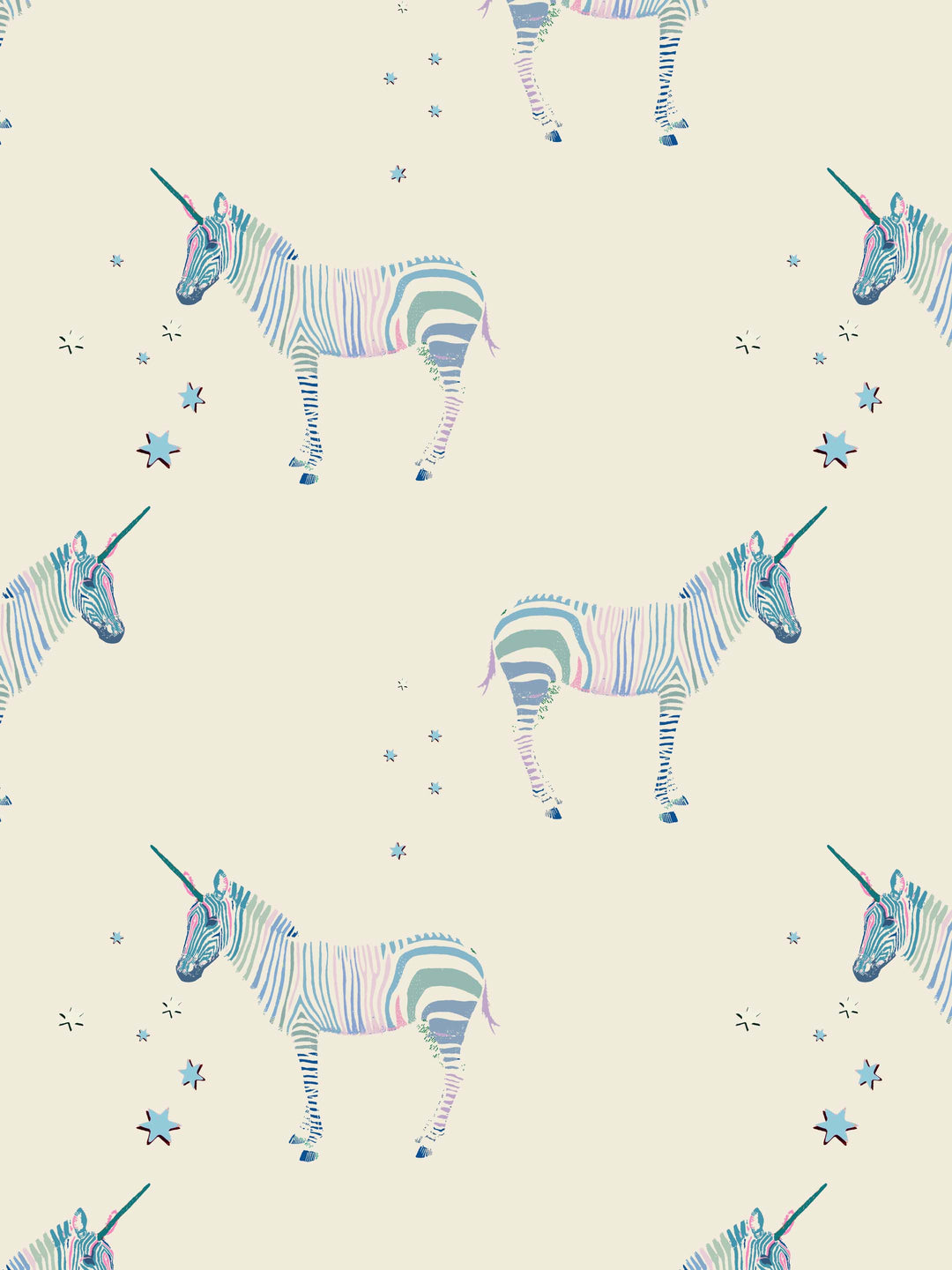 Mr. Z. Zebra Magic Wallpaper - Cream