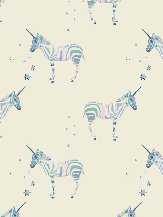 Mr. Z. Zebra Magic Wallpaper - Cream