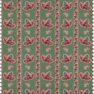 Serafina Stripe Fabric - Orchard Green