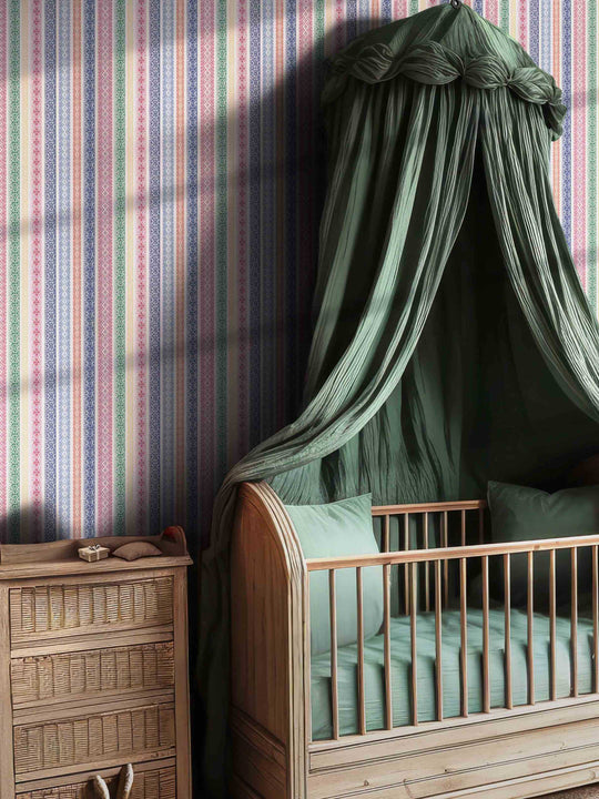 Takla Stripe Wallpaper Multi Coloured