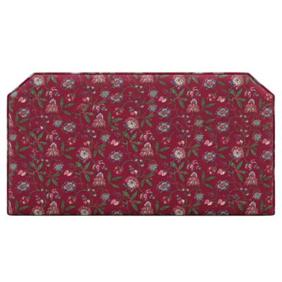 Red Floral fabric patterned headboard for interior furnishing inspiration