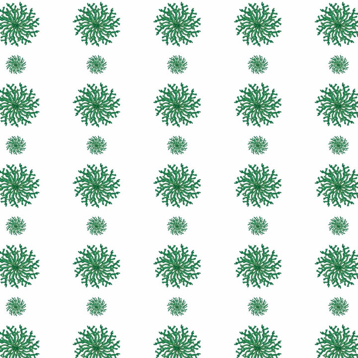 Coral String Wallpaper Green by Milola Design