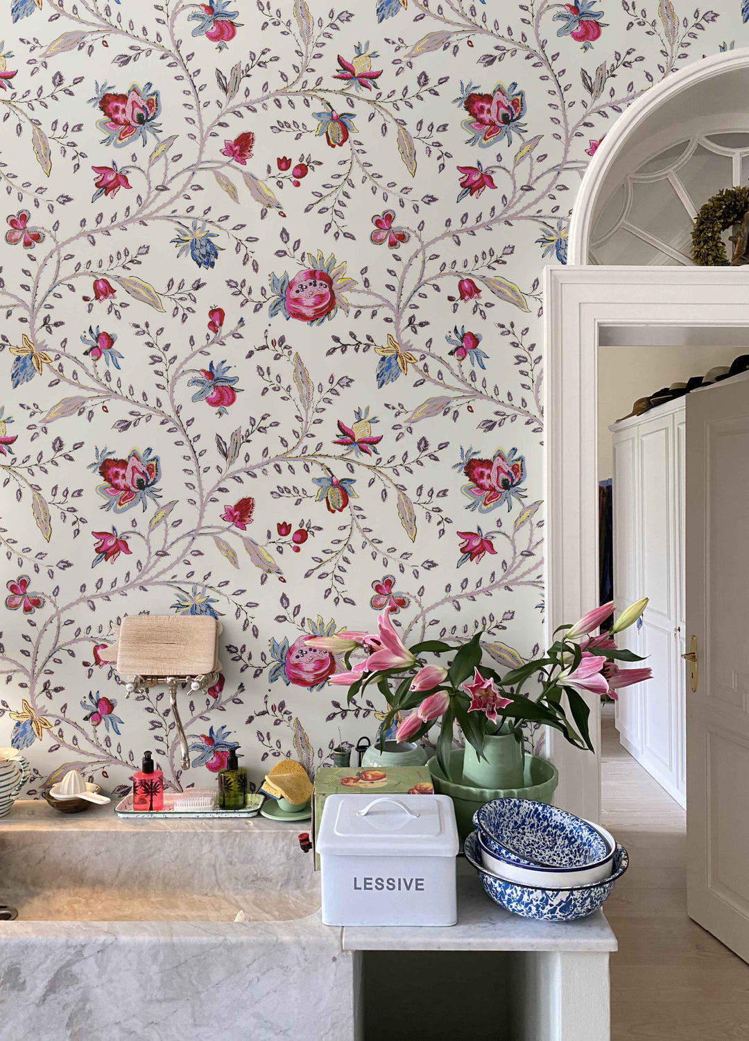 Indienne Floral Wallpaper - Grande