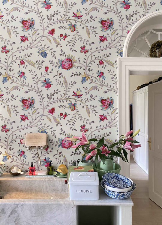 Indienne Floral Wallpaper - Grande
