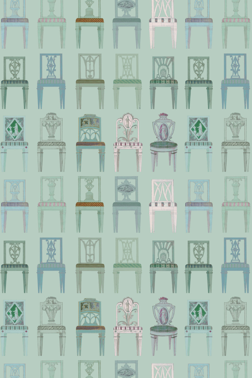 Have a Seat - Chair Wallpaper - Light Green