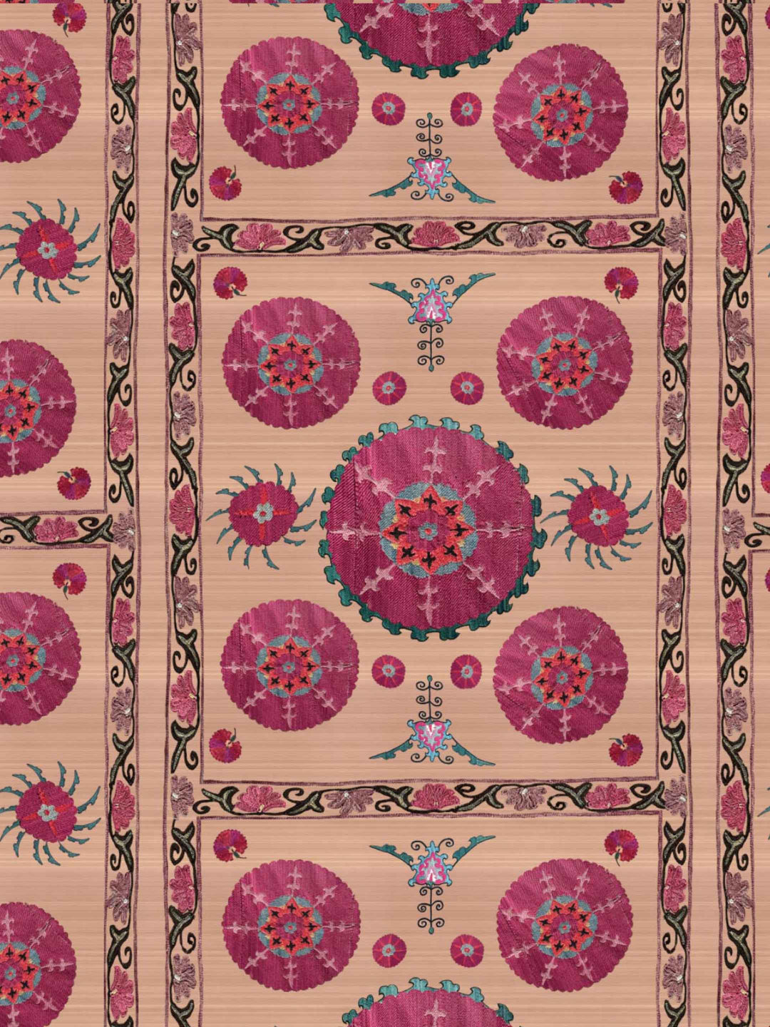 Paris Suzani Wallpaper - Clay Pink