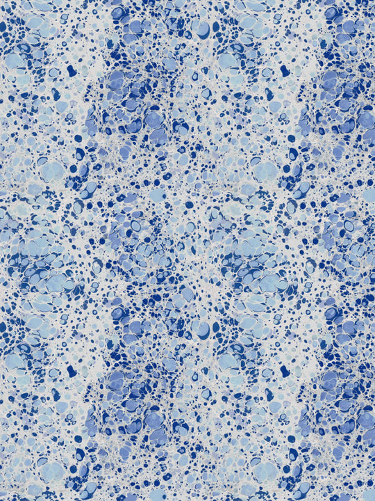 Blue and white marbled home wallpaper pattern