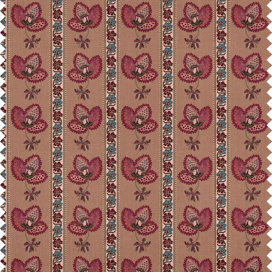 Serafina Stripe Fabric - Amber