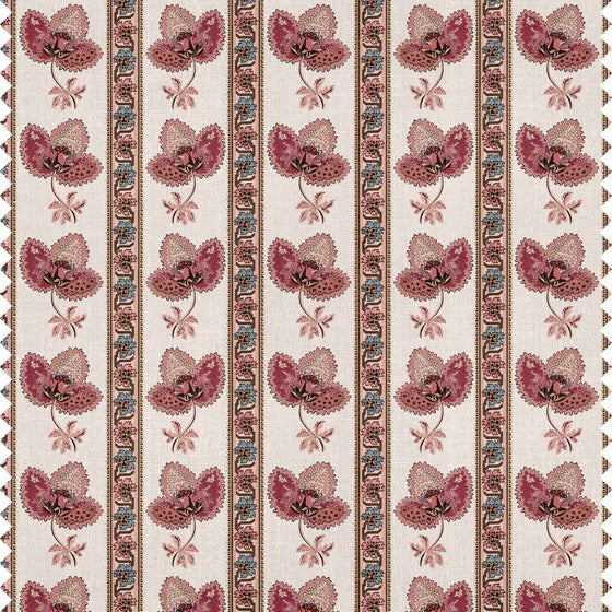 Serafina Stripe Fabric - Birch White