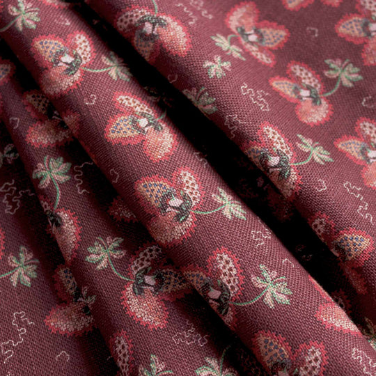 Serafina Swirl Fabric - Chestnut