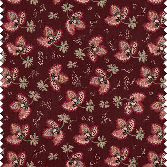 Serafina Swirl Fabric - Chestnut
