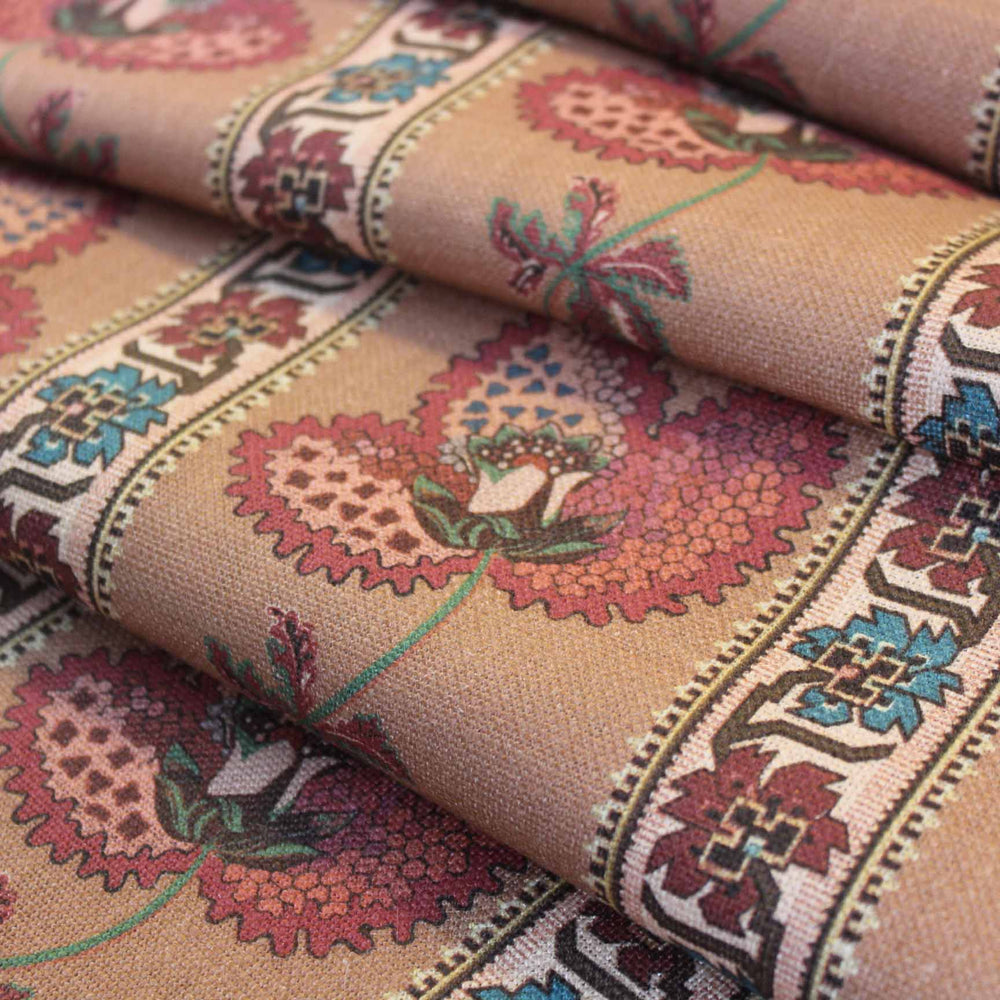 Serafina Stripe Fabric - Amber
