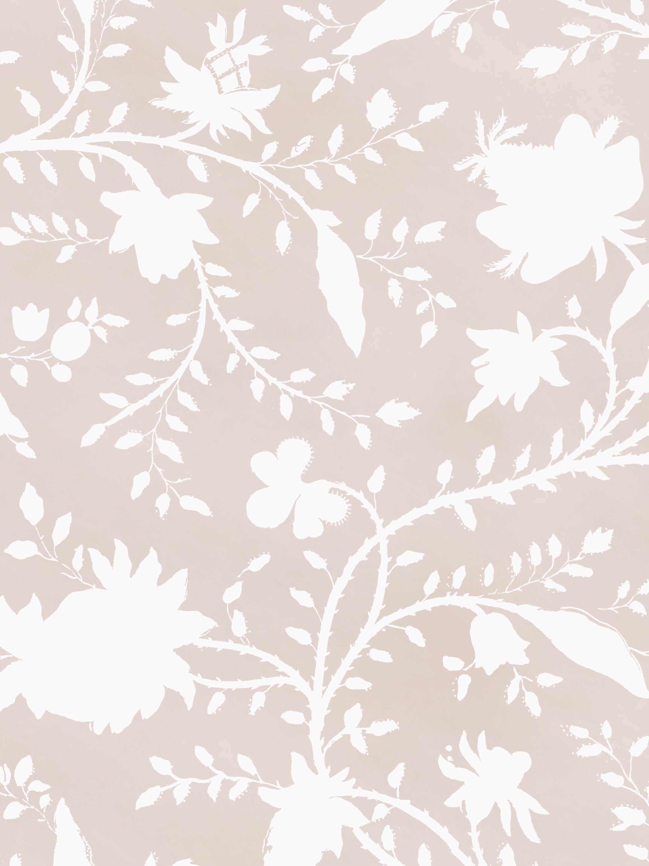 Soul Sister Floral Wallpaper - Chalk Pink by Milola Design