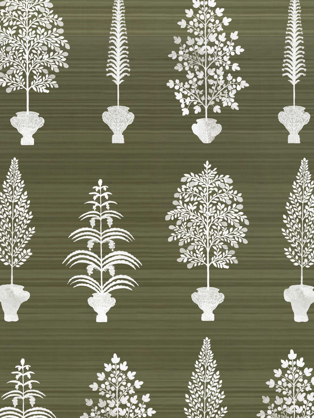 Spirit Palms Wallpaper - Khaki Green