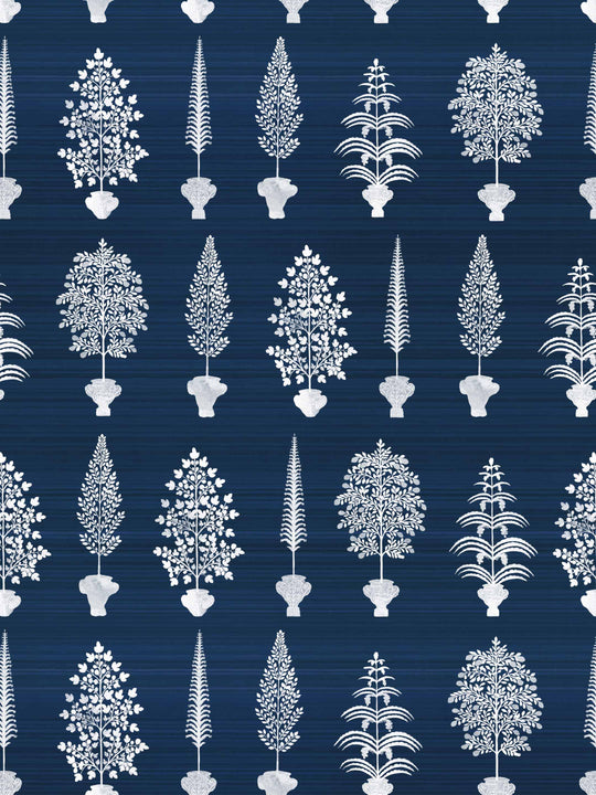 Spirit Palms Wallpaper - Midnight Blue