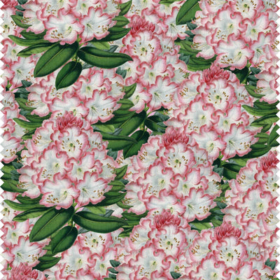 Spring Forever -A bold floral fabric in pink featuring vibrant, large-scale flowers and lush green leaves for home decor.