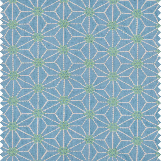 Bohemian Star Fabric - Ice Blue