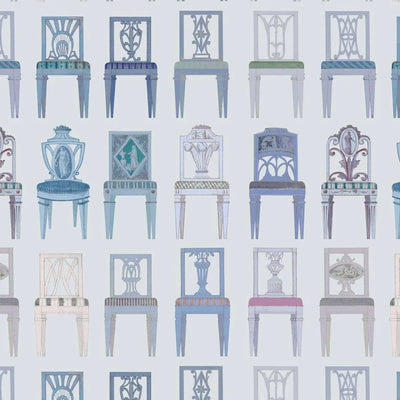 Have a Seat - Chair Wallpaper - Light Green, flat lay of the repeating pattern