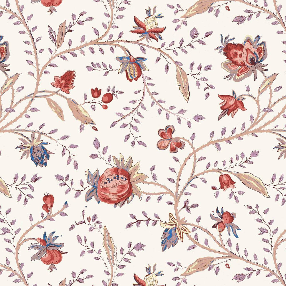 Indienne Floral Wallpaper - Peach