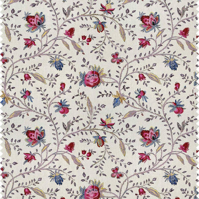 Indienne Petite - A pretty printed floral linen curtain fabric by Milola Design