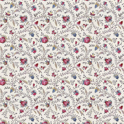 Indienne Floral Wallpaper - Petite, flat lay of the repeating pattern