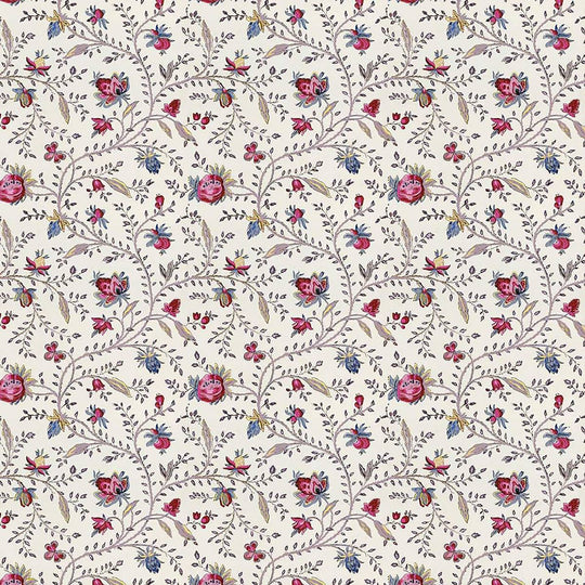 Indienne Floral Wallpaper - Petite, flat lay of the repeating pattern