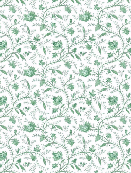 Indienne Floral Wallpaper - Tourmaline Green
