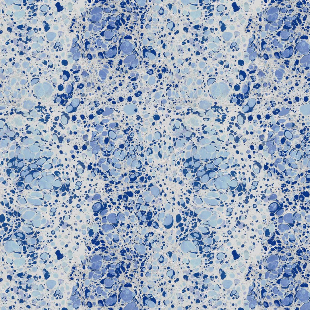 Blue and white marbled home wallpaper pattern