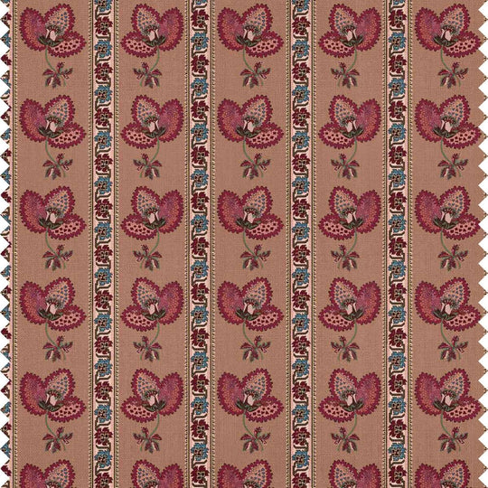 Serafina Stripe Fabric - Amber