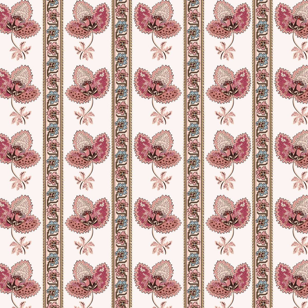 Serafina Stripe Wallpaper - Birch White, flat lay of the repeating pattern