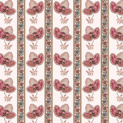 Serafina Stripe Wallpaper - Birch White, flat lay of the repeating pattern