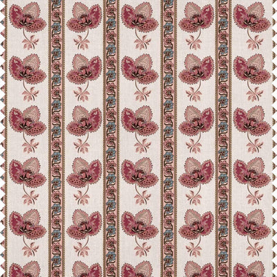 Pink floral striped home furnishing fabric