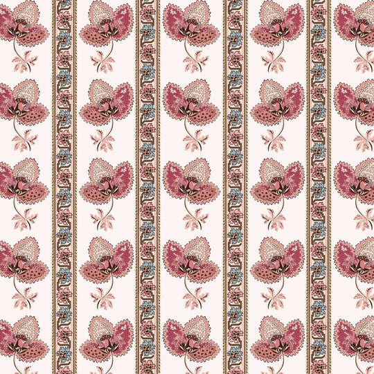 Serafina Stripe Wallpaper - Birch White