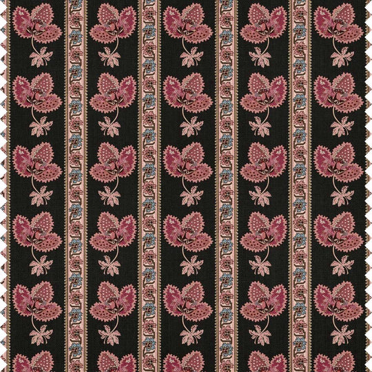 Serafina Stripe Fabric - Onyx Black
