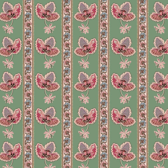 Serafina Stripe Wallpaper - Orchard Green