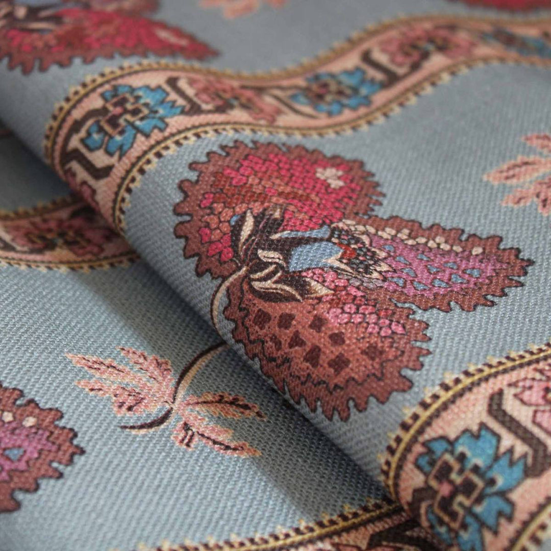 Serafina Stripe Fabric - Twilight Blue
