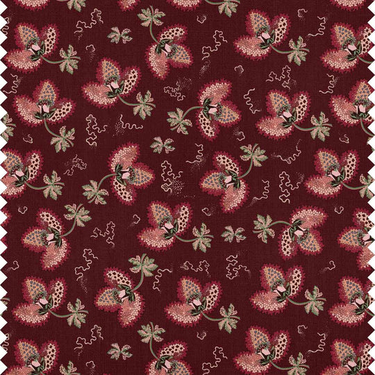 Serafina Swirl Fabric - Chestnut