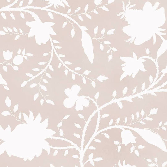 pale pink and white floral wallpaper design