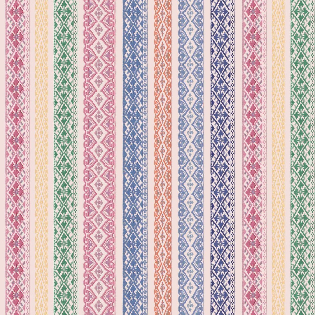 Takla Stripe Wallpaper Multi Coloured, flat lay of the repeating pattern