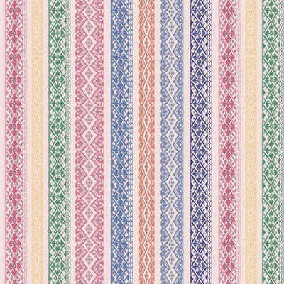 Takla Stripe Wallpaper Multi Coloured, flat lay of the repeating pattern