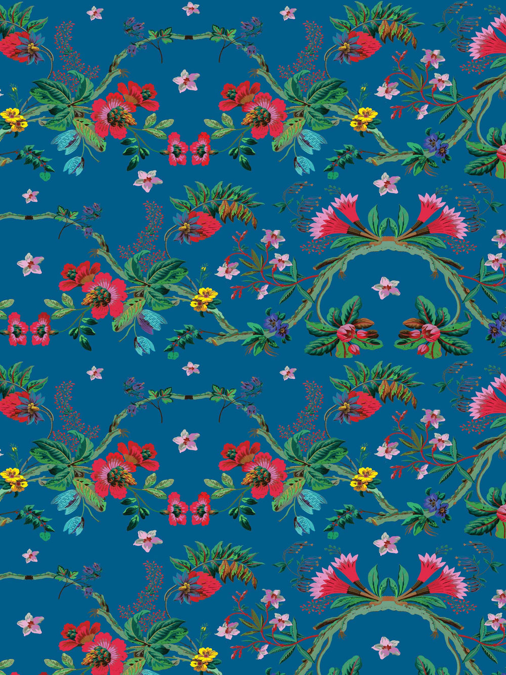 Chinoiserie - Mykonos Blue - Wallpaper - Milola Design