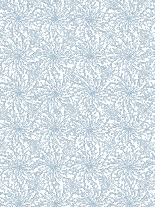 Coral Haze - Sky Blue - Wallpaper - Milola Design