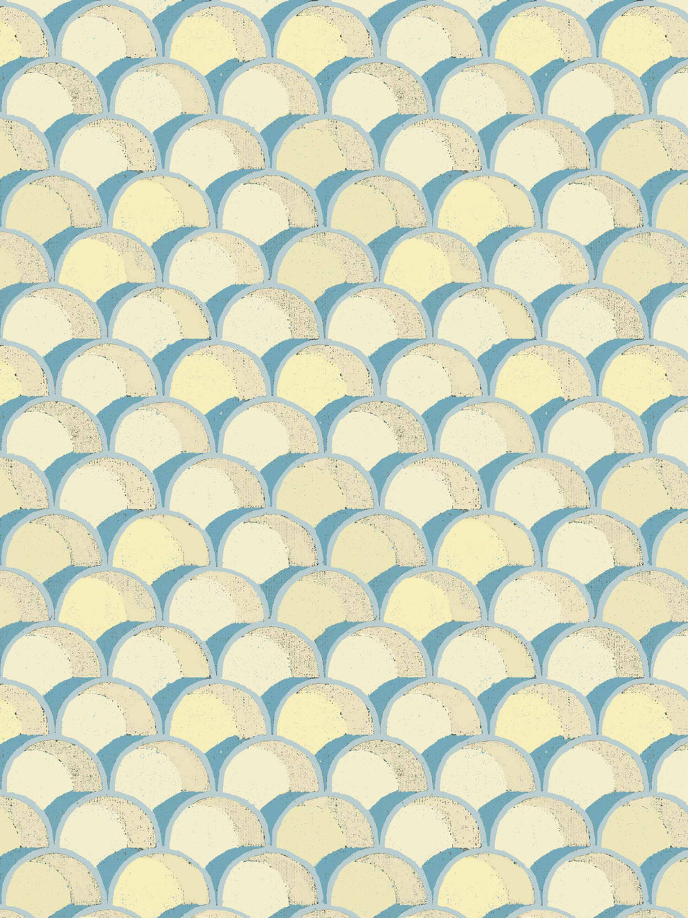 Mermaid - Yellow - Wallpaper - Milola Design