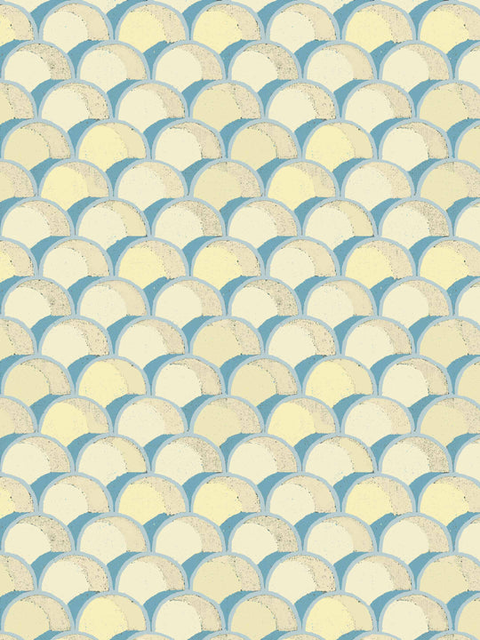 Mermaid - Yellow - Wallpaper - Milola Design