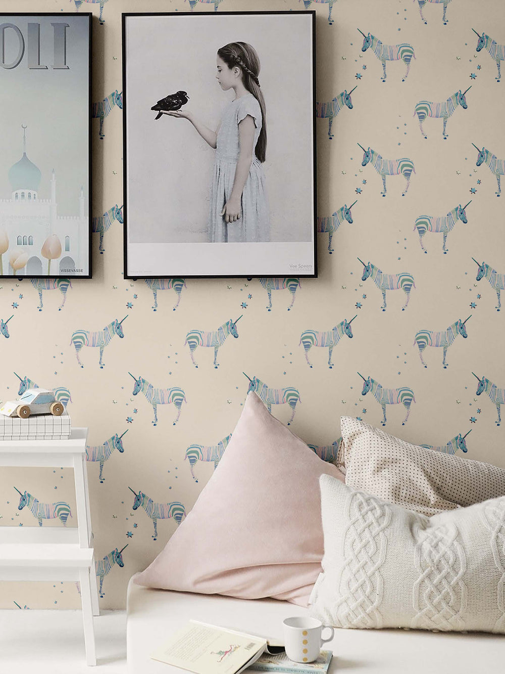 Mr. Z. Zebra Magic Wallpaper - Cream